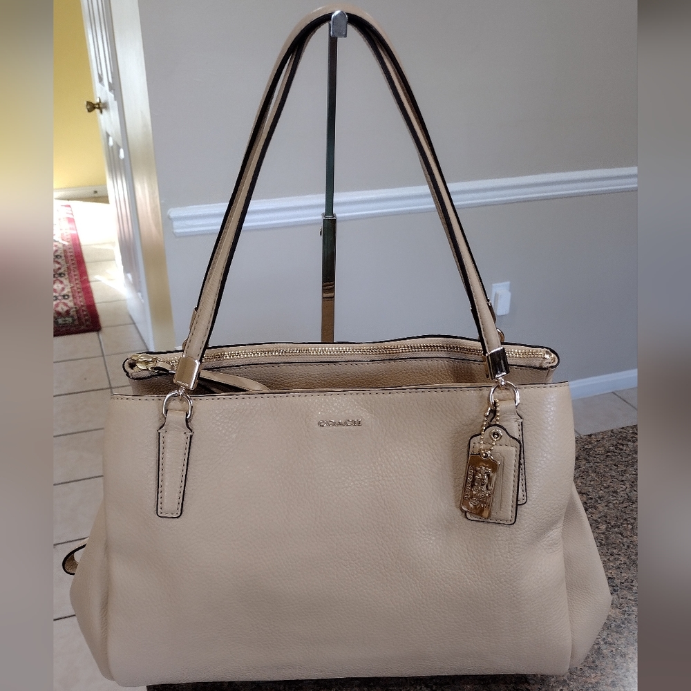 NWT Coach Madison Pebble Leather Carryall Satchel - Picture 11 of 16